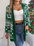 Pocketed Open Front Long Sleeve Cardigan - Trendsi