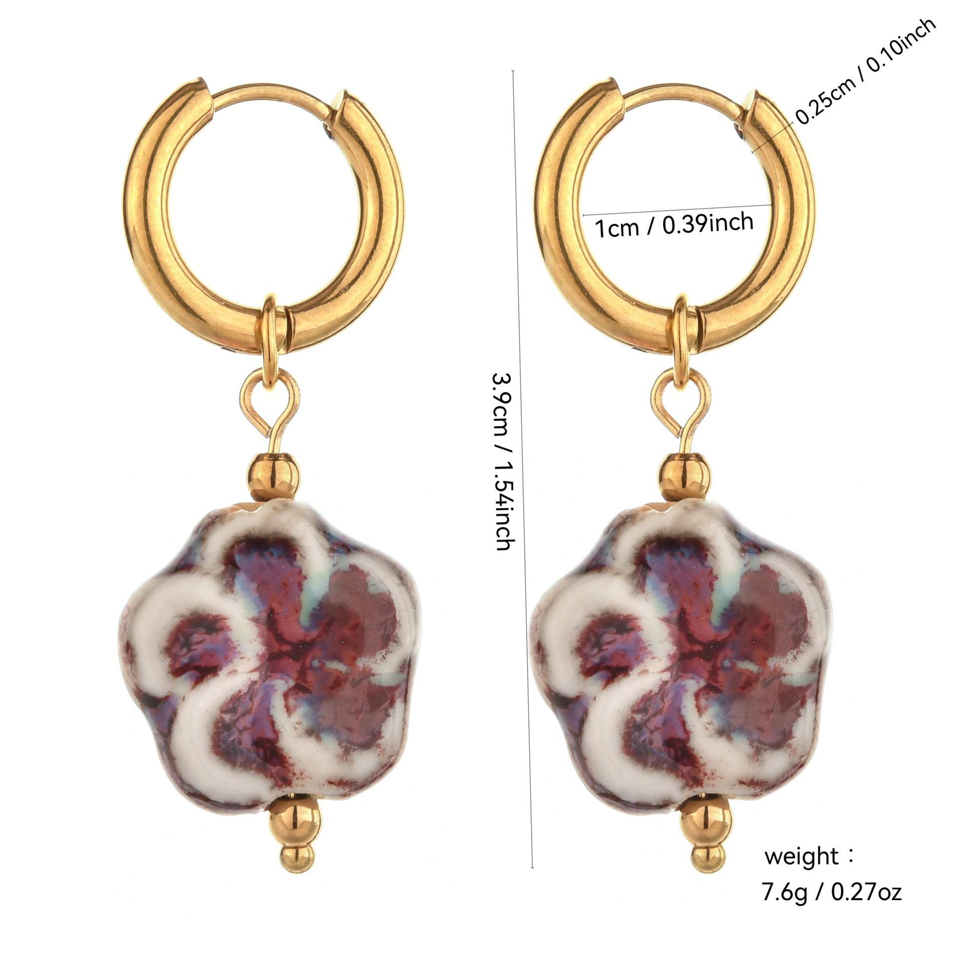 Lustrous Heart-Shaped Stainless Steel Earrings For Women - My Store - Flyclothing LLC