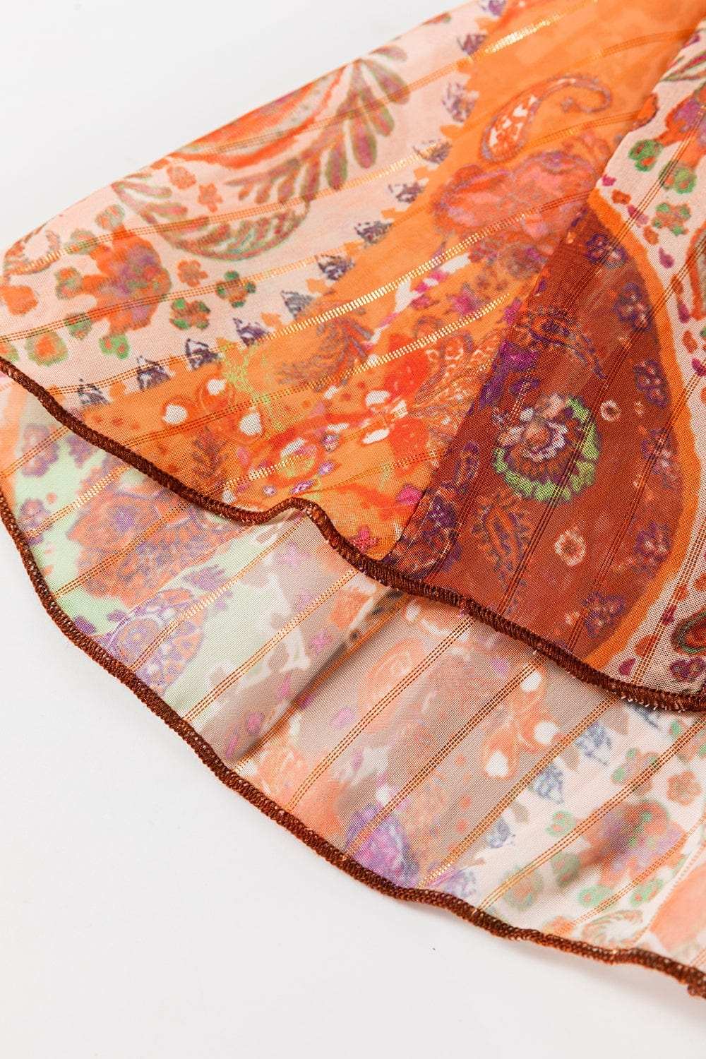 Tied Printed Balloon Sleeve Mini Dress - Trendsi - Flyclothing LLC