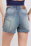 Judy Blue Full Size High Waist Star Seam Detail Denim Shorts Plus Size - Trendsi - Flyclothing LLC