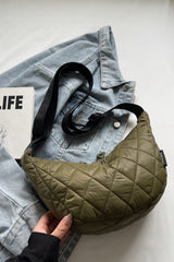 Quilted Adjustable Strap Crossbody Bag - Trendsi