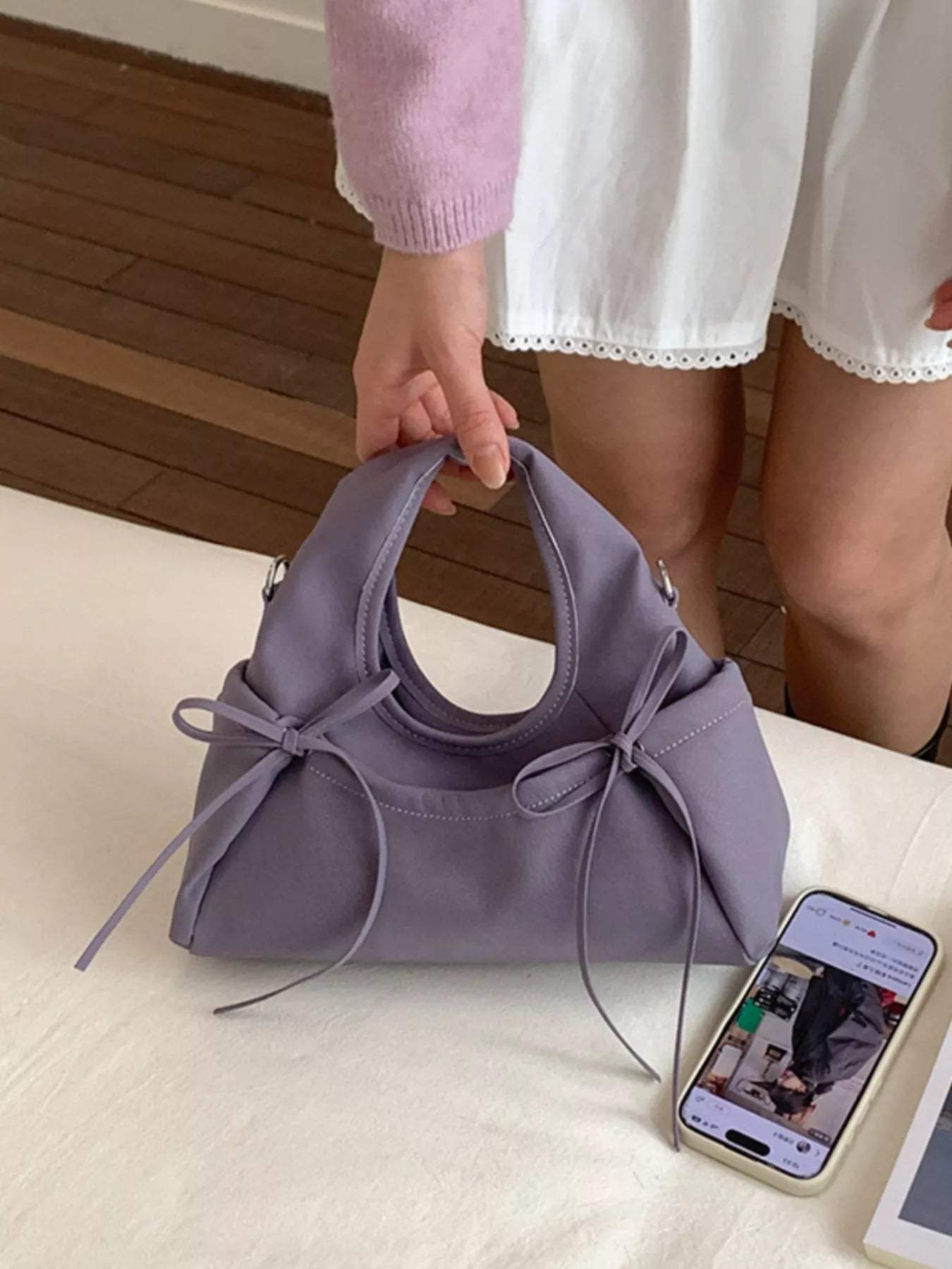 Bow Detail Crossbody Bag - Trendsi - Flyclothing LLC