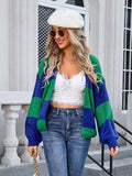 Striped Open Front Dropped Shoulder Cardigan - Trendsi - Flyclothing LLC