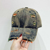 Distressed Adjustable Baseball Cap - Trendsi - Flyclothing LLC