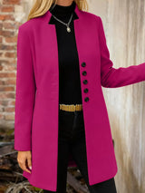Button-Down Longline Outerwear - Trendsi - Flyclothing LLC