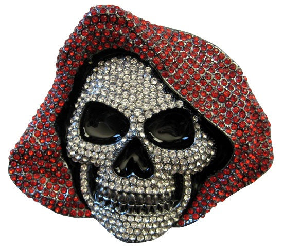Hoody Skull Crystal Buckle