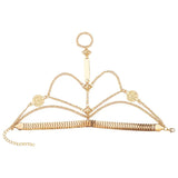 Multi Layered Chain Bracelet with Finger Ring - Trendsi - Flyclothing LLC