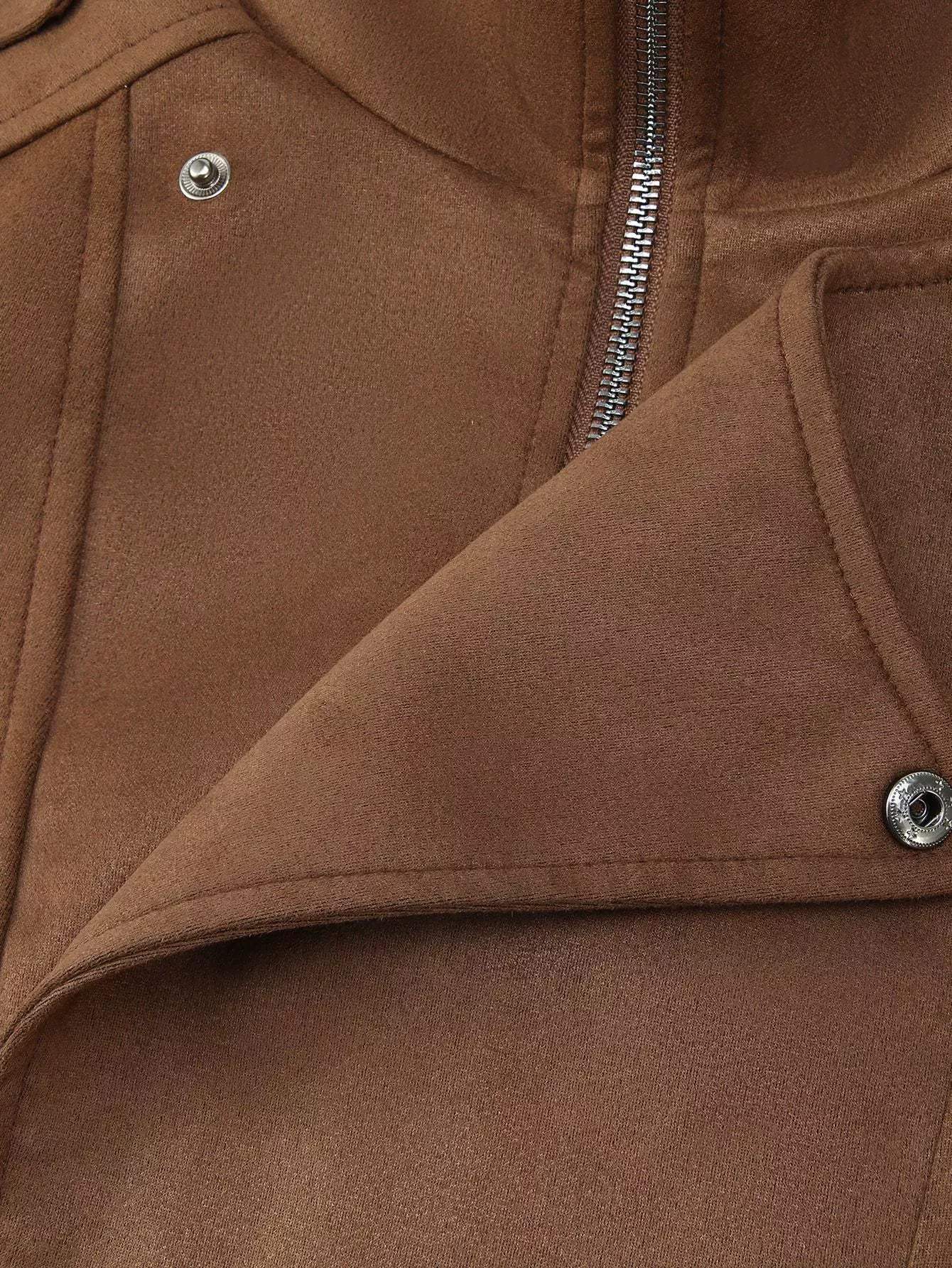 Asymmetrical Zipper Moto Jacket with Belt Detail - Trendsi - Flyclothing LLC