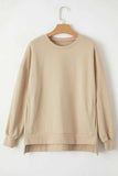 Round Neck Long Sleeve Sweatshirt - Trendsi - Flyclothing LLC
