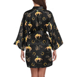 Baha Ranch Rodeo Cowboy Satin Kimono Sleeve Robe