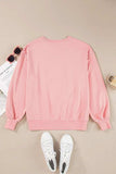 Round Neck Long Sleeve Sweatshirt - Trendsi - Flyclothing LLC