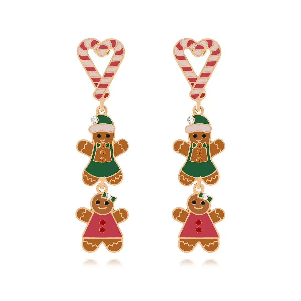 Christmas Gingerbread Man Dangle Earrings - Trendsi - Flyclothing LLC