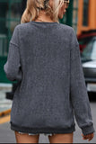 Glitter Ghost Round Neck Long Sleeve Sweatshirt - Trendsi
