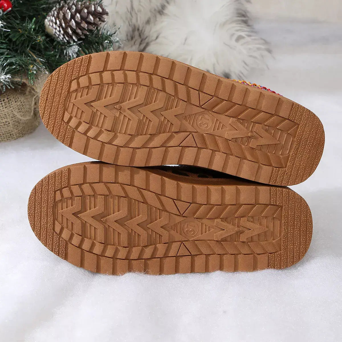 Leopard Print Plush Lined Warm Slip-Ons - Trendsi - Flyclothing LLC
