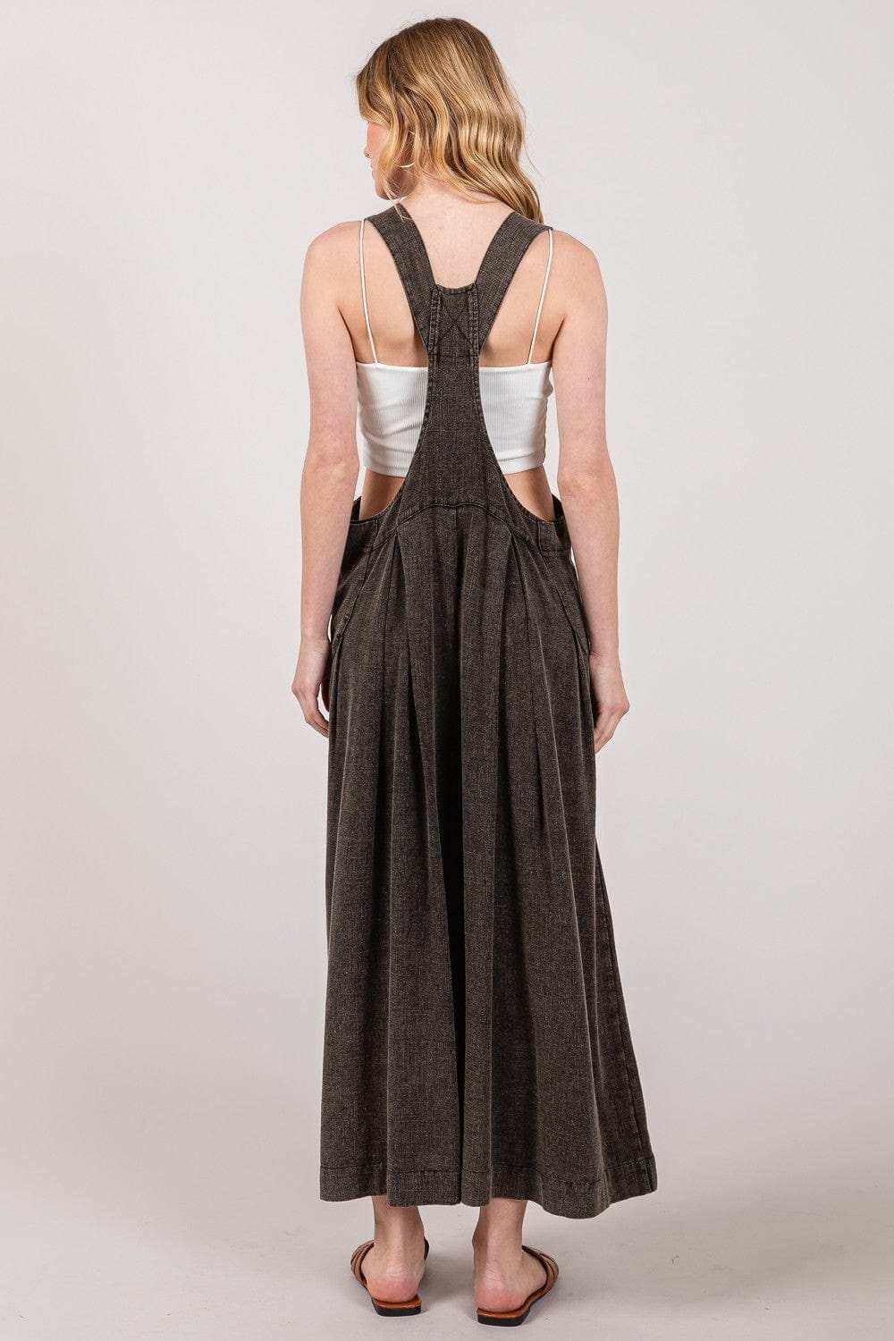 SAGE + FIG Full Size Wide Strap Wide Leg Overalls - Trendsi - Flyclothing LLC