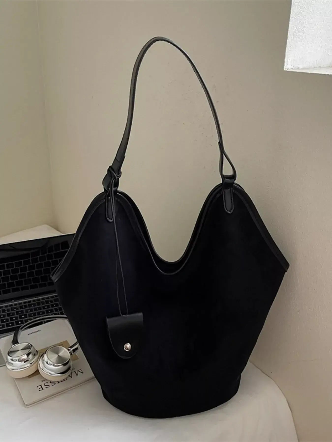 Solid Color Tote Bag - Trendsi - Flyclothing LLC