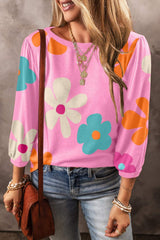 Printed Round Neck Top - Trendsi - Flyclothing LLC
