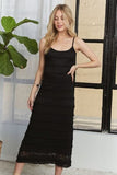 ADORA Lace Scoop Neck Midi Cami Dress - Trendsi