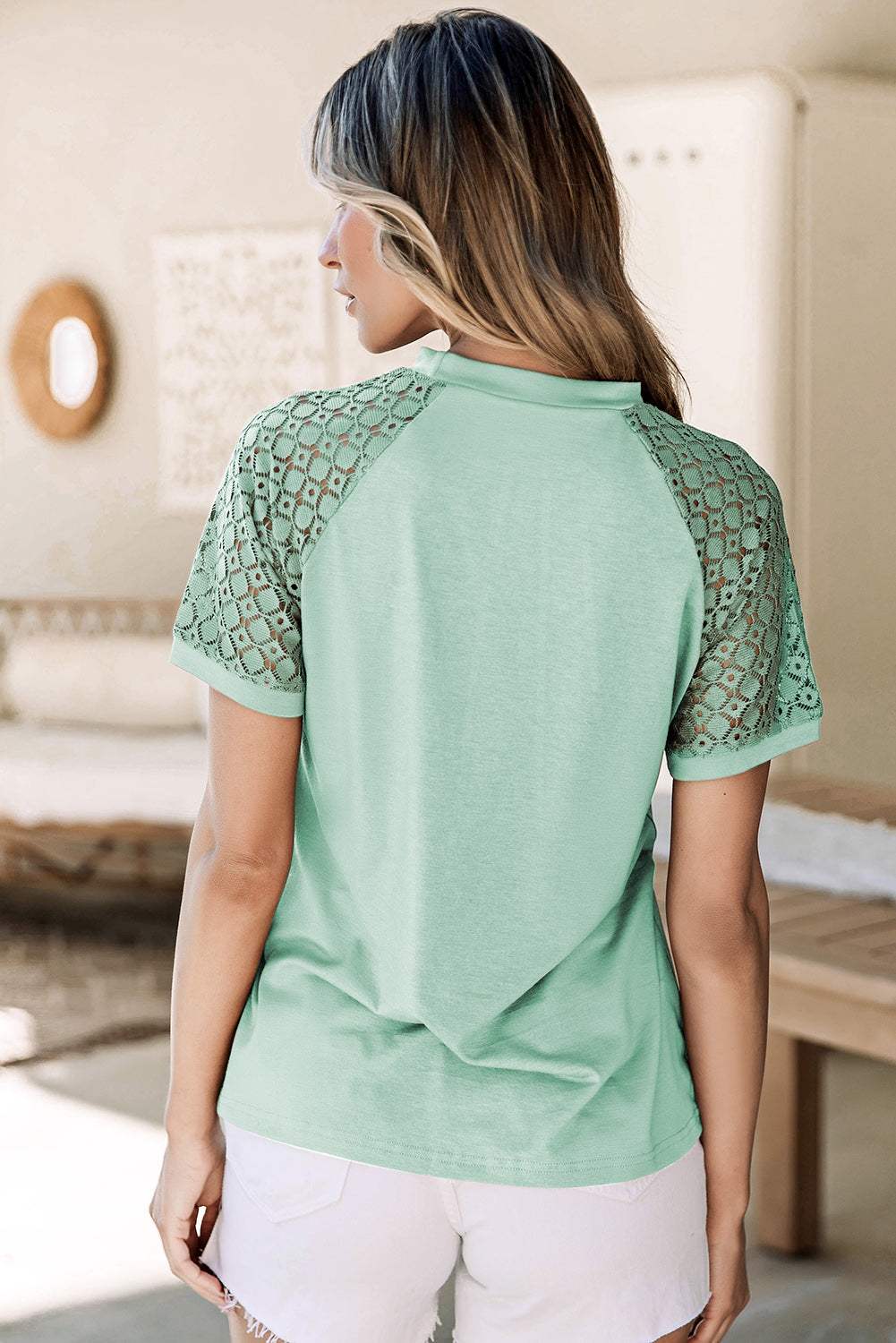 Round Neck Short Sleeve T-Shirt - Trendsi - Flyclothing LLC