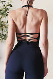 Backless Lace-Up Halter Neck Cami - Trendsi - Flyclothing LLC