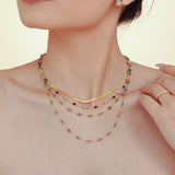 18K Gold-Plated Titanium Steel Necklace - Trendsi - Flyclothing LLC