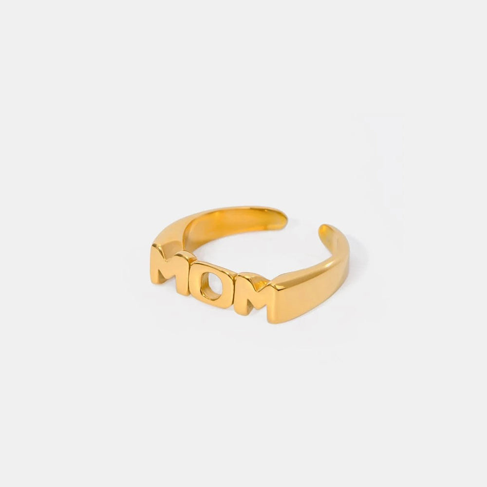 MOM Stainless Steel Open Ring - Trendsi