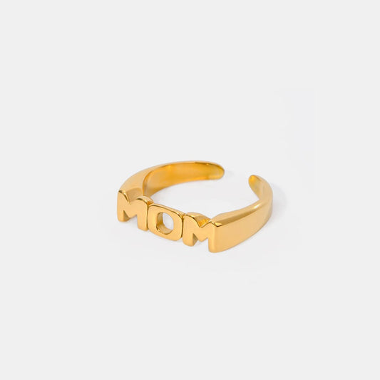 MOM Stainless Steel Open Ring - Trendsi