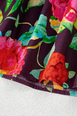Flower Embroidered Trim Half Sleeve Blouse - Trendsi - Flyclothing LLC