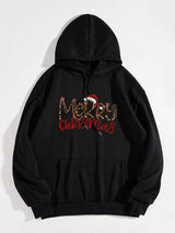MERRY CHRISTMAS Graphic Drawstring Hoodie - Trendsi - Flyclothing LLC