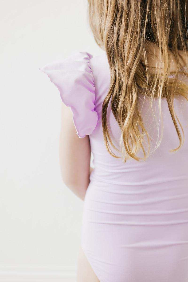 Lavender S/S Flutter Sleeve Leotard - Mila & Rose ® - Flyclothing LLC