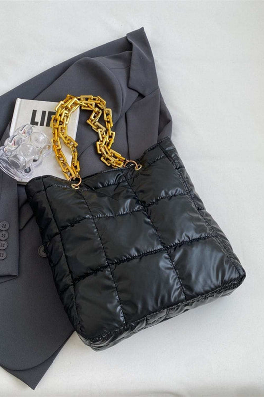 Bubble Texture Chain Handbag - Trendsi - Flyclothing LLC