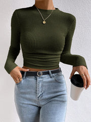 Round Neck Long Sleeve T-Shirt - Trendsi