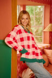 BiBi Christmas Theme Checker Board Sweater - Trendsi - Flyclothing LLC