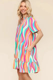 Haptics Tiered Woven Ruffle Hem Dress - Trendsi
