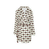 Baha Ranch White Aztec Women's Western Bath Robe