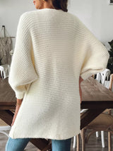Open Front Drop Shoulder Cardigan - Trendsi - Flyclothing LLC