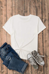 Graphic Round Neck Short Sleeve T-Shirt - Trendsi - Flyclothing LLC