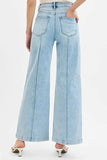 RISEN Full Size High Waist Wide Leg Pintuck Detailed Plus Size - Trendsi - Flyclothing LLC