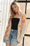 ADORA Button Down Heart Sweater Cardigan - Trendsi