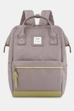 Himawari Contrast Waterproof Canvas Backpack Bag with Side Pockets - Trendsi - Flyclothing LLC