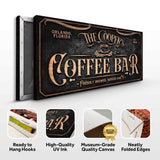 Personalized Coffee Bar Sign V - Tailored Canvases - Flyclothing LLC