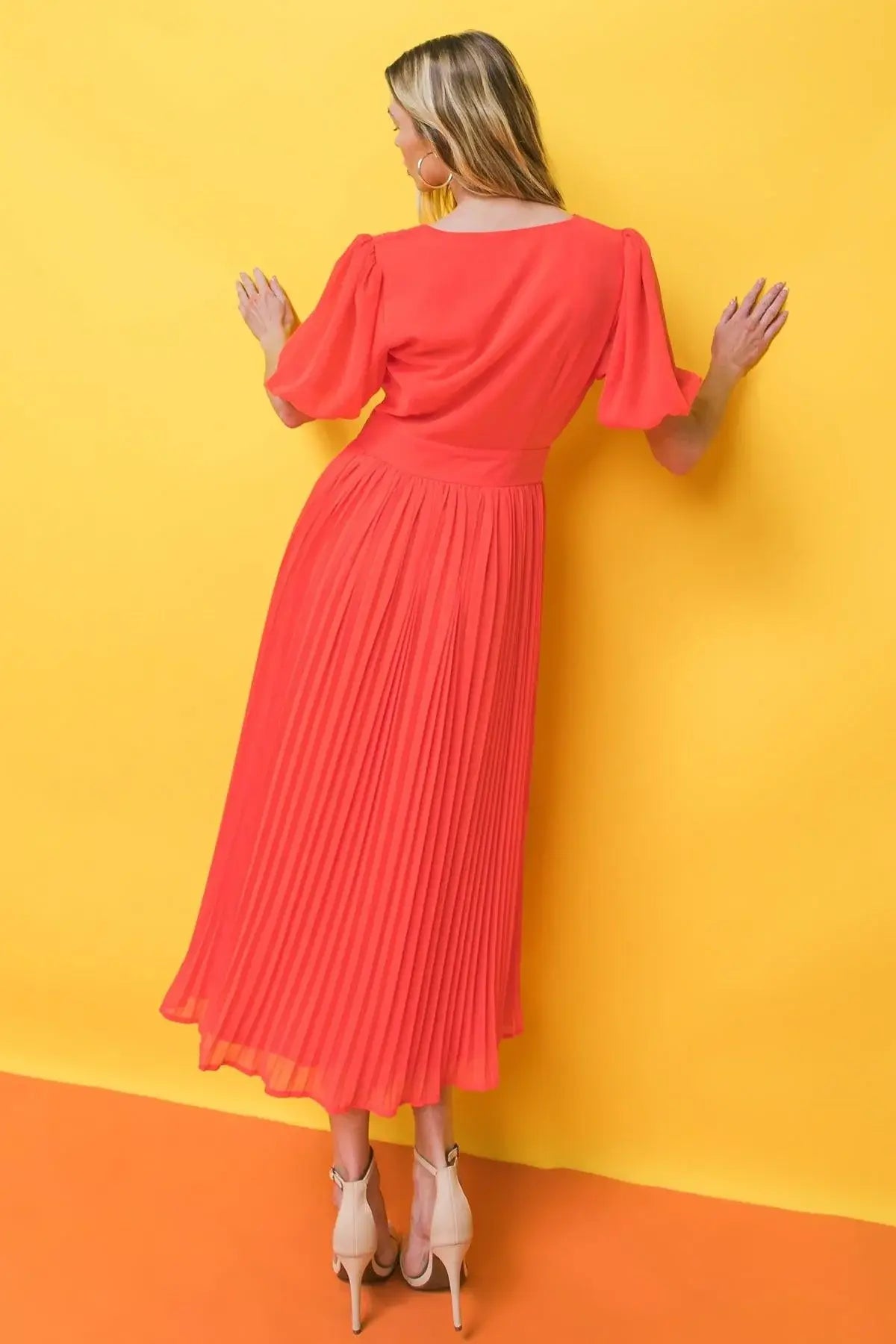 WORD TO THE WISE WOVEN MIDI DRESS - Flying Tomato - Flyclothing LLC