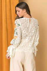 EMBROIDERED LACE TOP - Flying Tomato - Flyclothing LLC