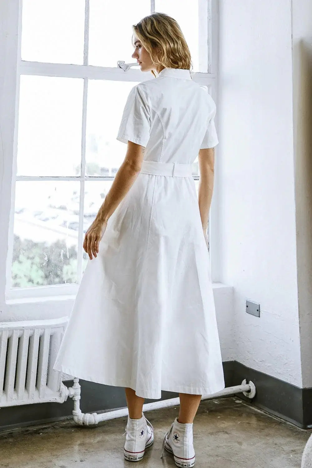 LUCKY ME WOVEN MIDI DRESS - Flying Tomato - Flyclothing LLC