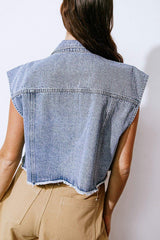 CLAIM TO FAME DENIM VEST - Flying Tomato - Flyclothing LLC