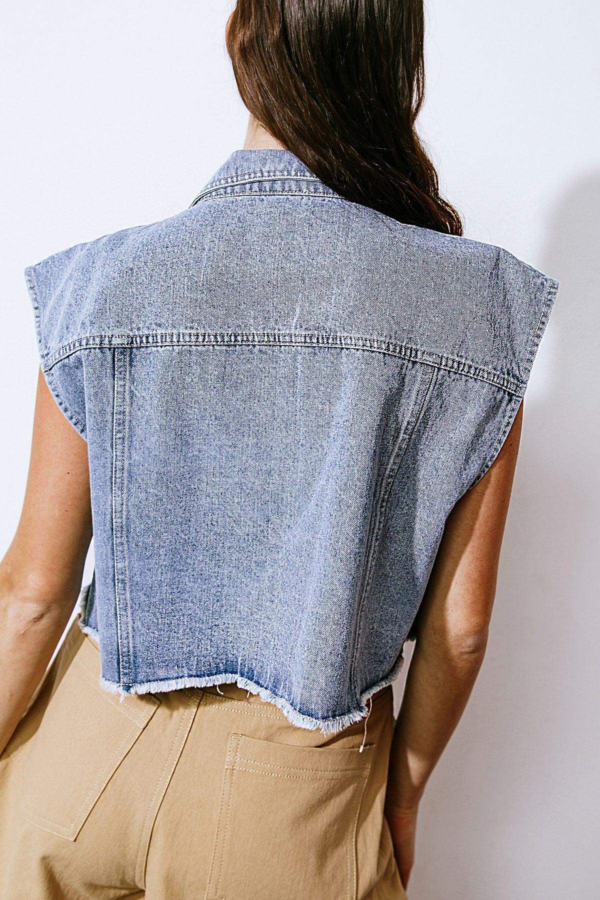 CLAIM TO FAME DENIM VEST - Flying Tomato - Flyclothing LLC