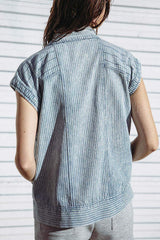 LATE SUMMER NIGHTS DENIM VEST - Flying Tomato - Flyclothing LLC
