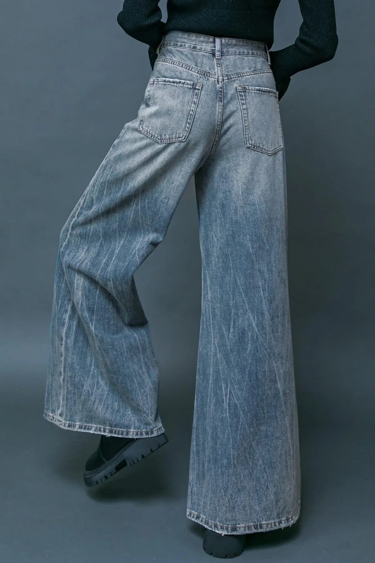 DARING TREND WASHED DENIM PANTS - Flying Tomato - Flyclothing LLC