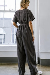 SAY IT AGAIN WOVEN JUMPSUIT - Flying Tomato - Flyclothing LLC