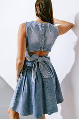BE THE BRIGHTEST DENIM TOP - Flying Tomato - Flyclothing LLC
